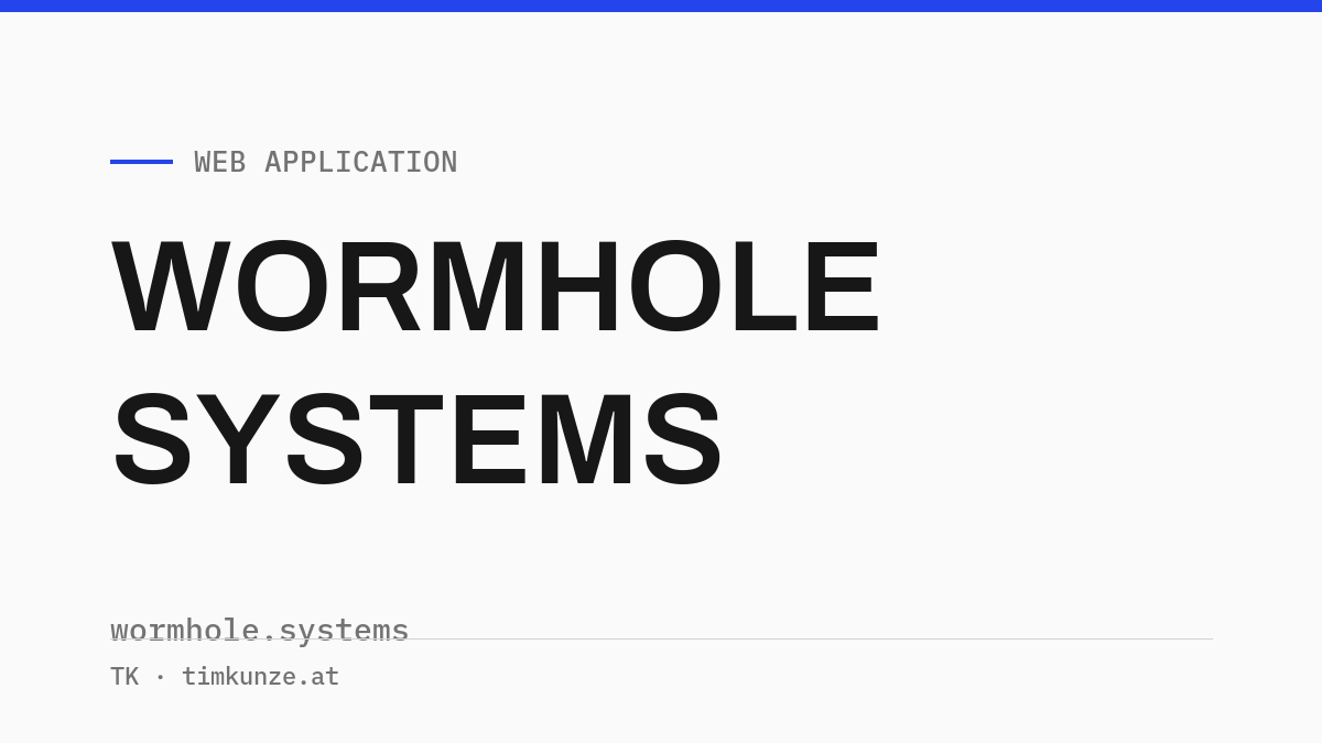 Wormhole Systems